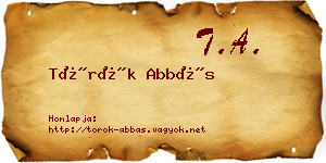 Török Abbás névjegykártya